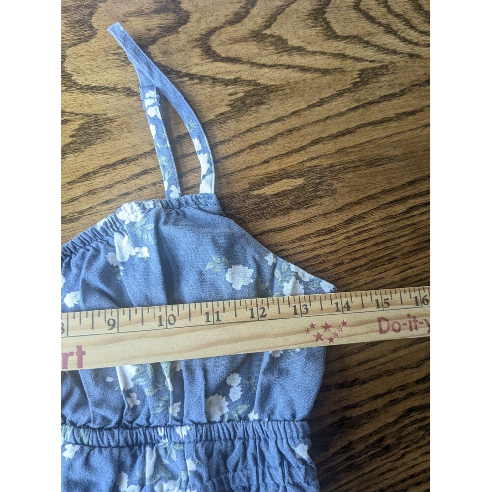 Hollister Blue Baby Doll Milkmaid Floral Coquette Mini Dress Size Small Cottage - Picture 6 of 8
